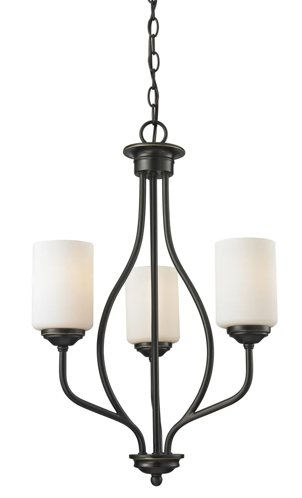 Z-Lite 414-3 Cardinal 3-Light Chandelier, Olde Bronze