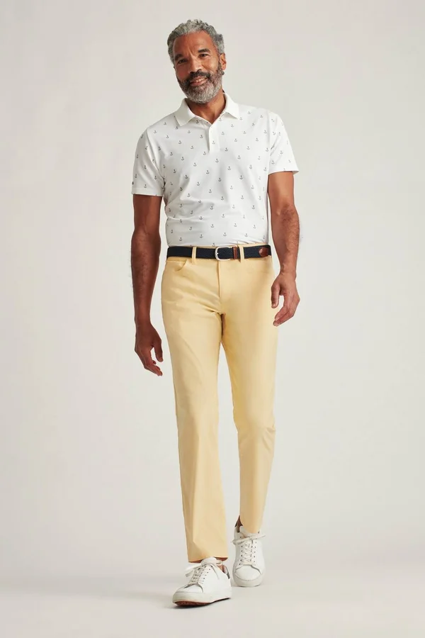 Lightweight 5-Pocket Golf Pant Athletic for Men by Bonobos - Heather Sunflower - 32