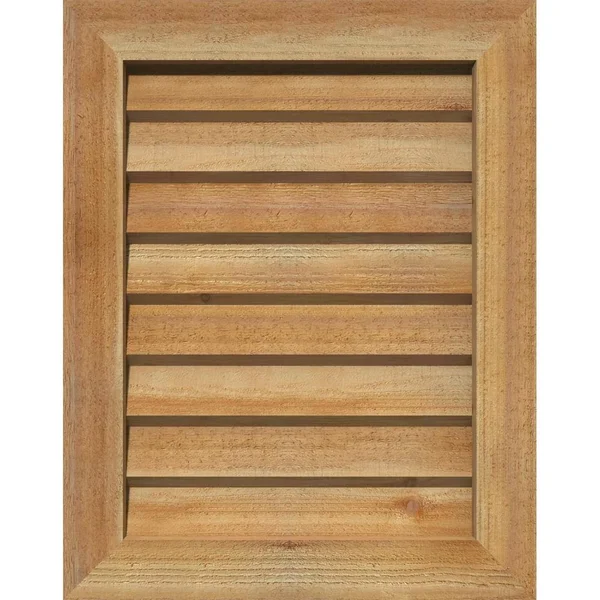 Ekena Millwork GVWVE14X2402RDUWR 14x22W x 24x22H Vertical Gable Vent (19x22W x 29x22H Frame Size): Unfinished, Non-Functional, R
