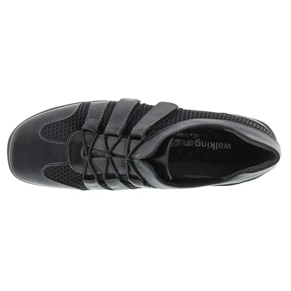 Walking Cradles Womens Audio Low Top Fashion Sneakers - Black