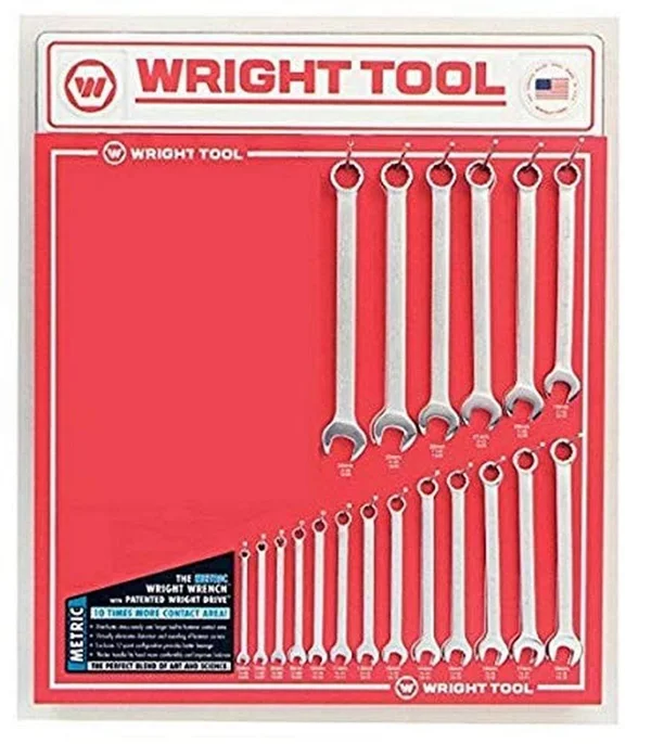 Wright Tool D980 Metric Combination Wrenches - Full Polish
