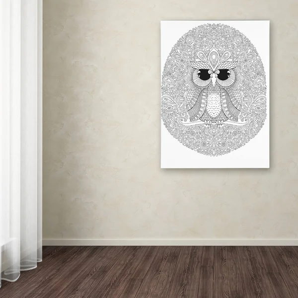 Trademark Fine Art &Night Owls 2& by Hello Angel Graphic Art on Wrapped Canvas - Size: 47x22 H x 35x22 W x 2x22 D