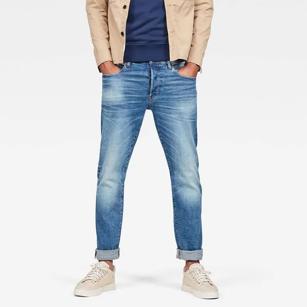 G-Star Men’s Denim 3301 Straight Authentic Faded Blue Jeans 31 - 34