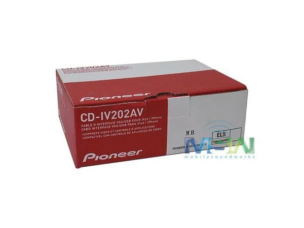 Pioneer CD-iv202av VGA Interface Cable Kit for iPhone 5 & Select Receivers