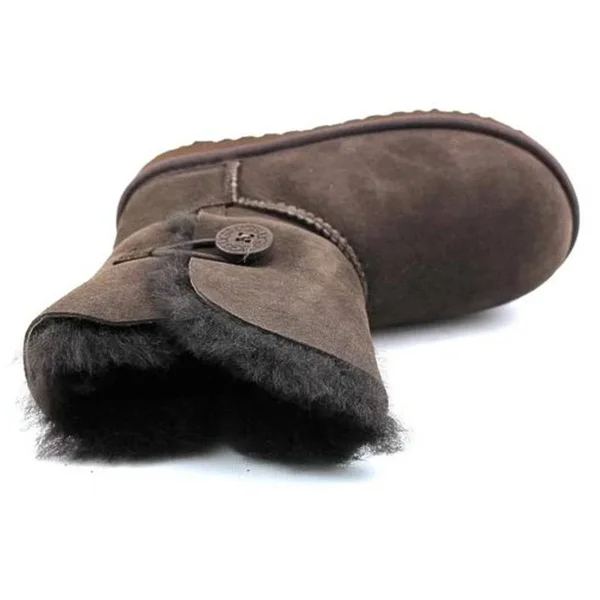 UGG Bailey Button Kids Boots- Chocolate 13
