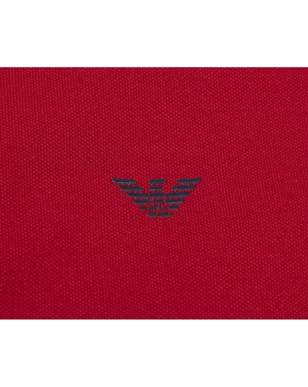 Emporio Armani Short Sleeved Polo T Shirt Red