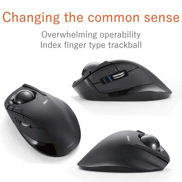 Elecom M-DT2DRBK Wireless Index Finger Trackball Mouse - EX-G Series L Size 8