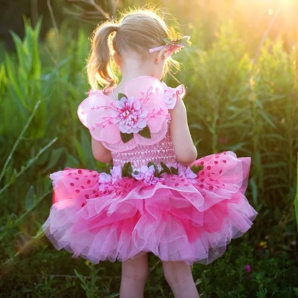 Pink Deluxe Fairy Bloom Dress - Size 3-4