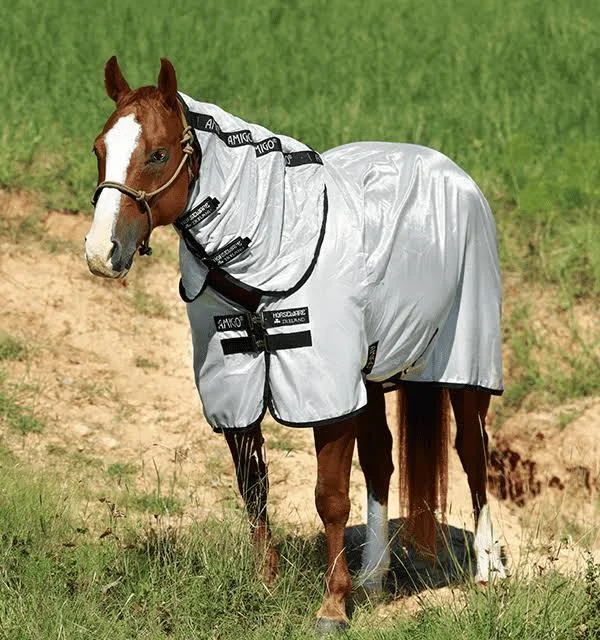 Amigo Stock Horse Flysheet - Silver/Black