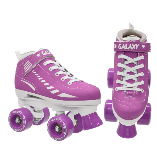 Epic Purple Galaxy Elite Quad Roller Skates - 12 - Juvenile