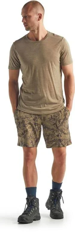 Icebreaker Sphere Short Sleeve Crewe Flint Heather M T Shirt Men