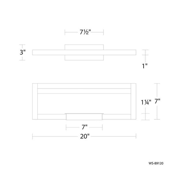 View LED Bath & Wall Light - WS-89120-30-BK