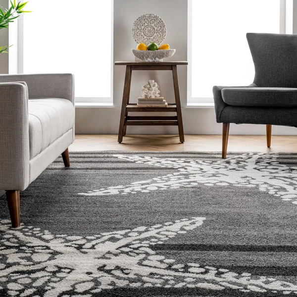 nuLOOM Minnie Coastal Starfish Area Rug - 2& 6x22 x 10& Runner - Beige