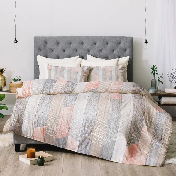 Iveta Abolina Farmhouse Peach Comforter by Deny Designs - Size: Queen