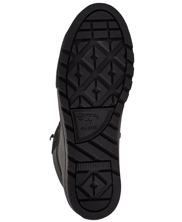 Converse Chuck Taylor All Star Street Leather Mid Mens Sneakers, 12 Medium, Black