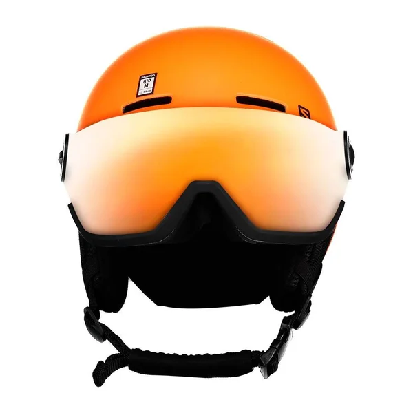 Salomon Grom Visor Helmet - Kids& Flame, M