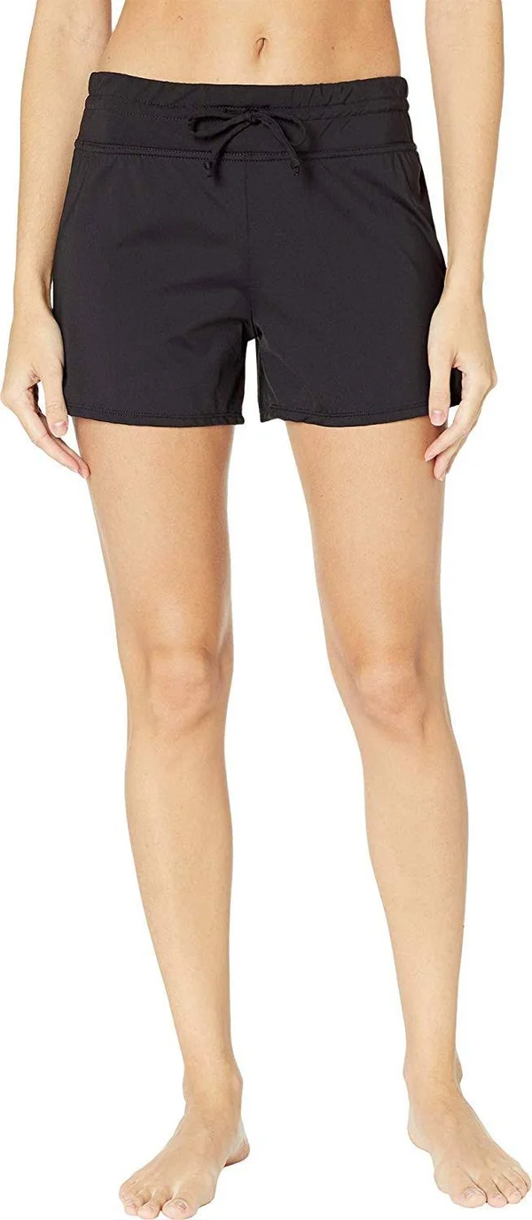 24th & Ocean Solids Swim Shorts (Black) Women's Swimwear