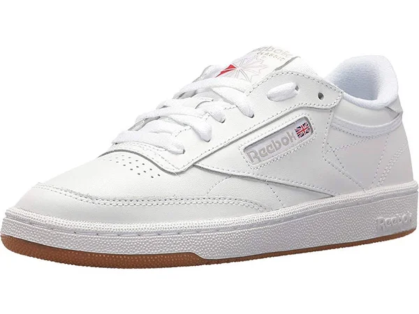 Reebok Club C 85 White/Grey/Gum Women's Shoes, Size: 6.5