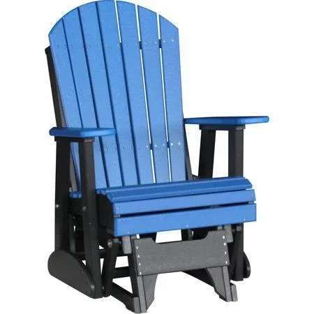 Kunkle Holdings LLC Poly Outdoor 2 Foot Adirondack Glider Chair - Size: Twin, Black