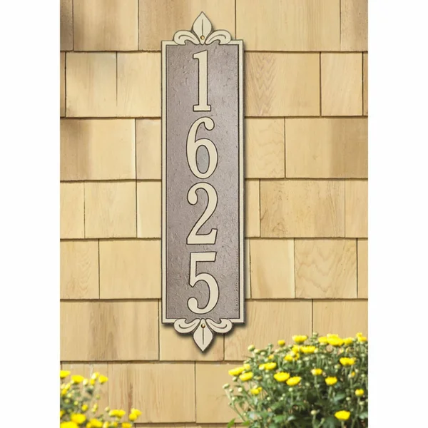 Whitehall 2996AB Personalized Lyon Vertical Estate Wall Plaque