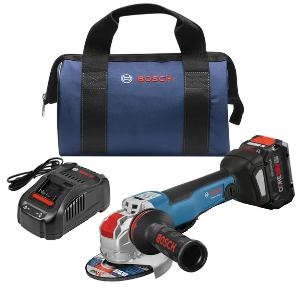 Bosch GWX18V-50PCB14 18V X-Lock Brushless Connected-Ready 4-1/2 in. – 5 in. Angle Grinder Kit with (1) CORE18V 8.0 Ah Performanc