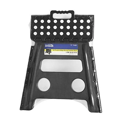 ImiKas Folding Step Stool - 13 inch Height Premium Heavy Duty Foldable Stool for Kids & Adults - Kitchen Garden Bathroom Step