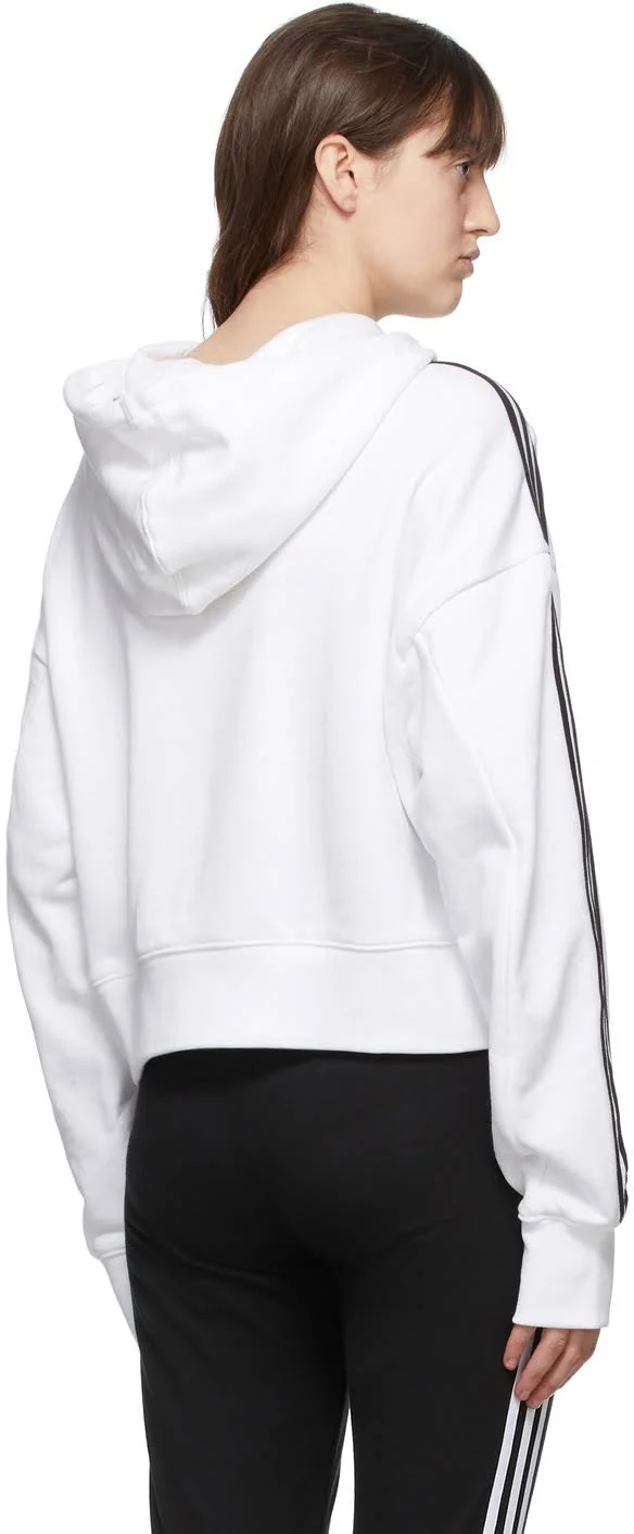 Adidas Originals Women's Short Hoodie - Large, White