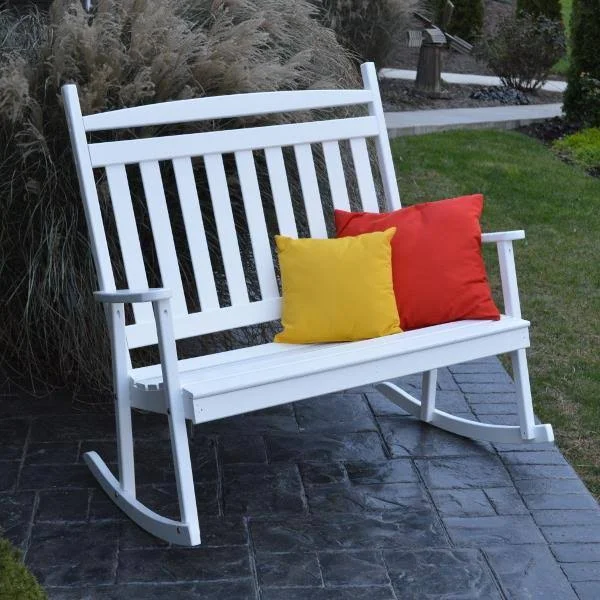 Yellow Pine Double Classic Porch ROCKER - Size: 3.5, Green