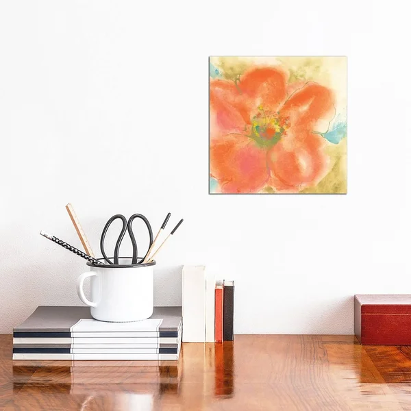 iCanvas Coral Poppy II by Chris Paschke Canvas Print - 12x12x1.5
