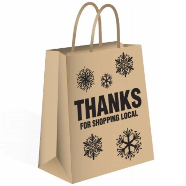 Ampac Mobile Holdings 272407 Seasonal Holiday Shopper Bag Large - 250 Count, 13 x 7 x 13