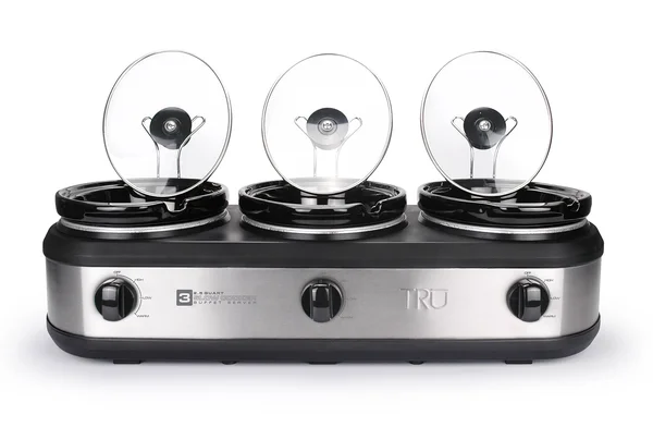Tru Triple Slow Cooker - Silver