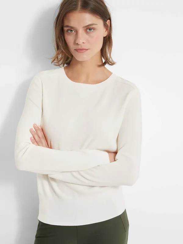 Banana Republic Women's Crew-Neck Sweater White Size M