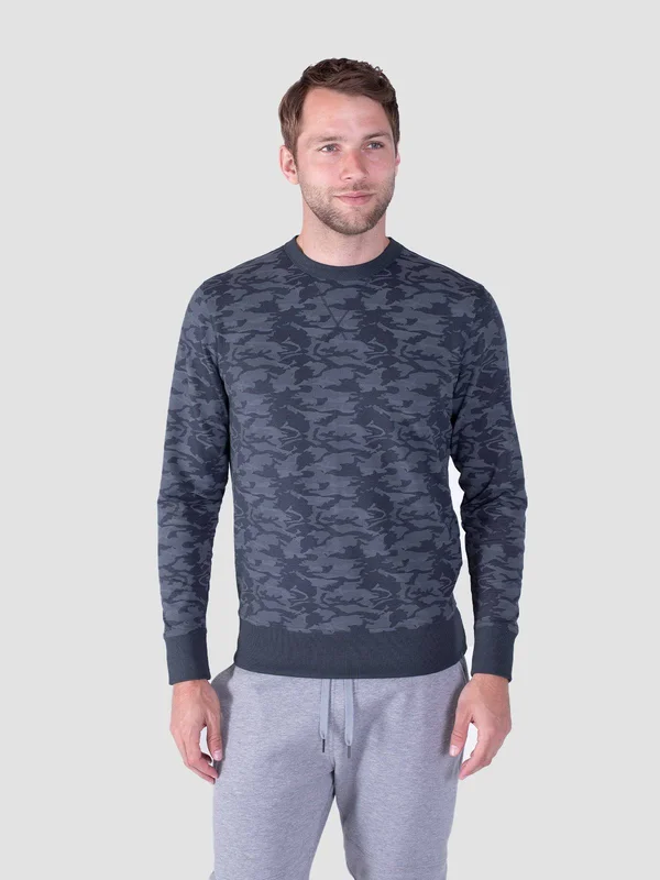 Tasc Performance Varsity French Terry Sweatshirt for Men in Bone.Size S