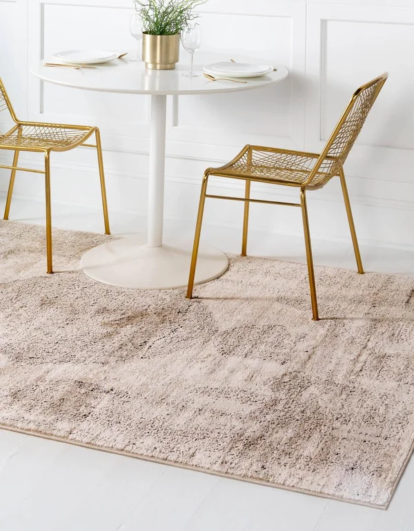 Unique Loom Portland Woodburn Ivory 7 ft. x 10 ft. Area Rug