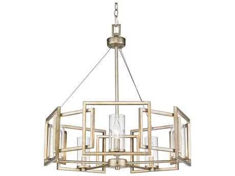 Golden Lighting 6068-5 WG Marco - 5 Light Chandelier White Gold