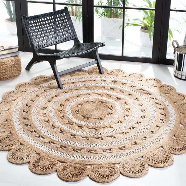 Safavieh Clearance Natural Fiber NF160B Ivory Rug - 7&0x22x7&0x22 - Round