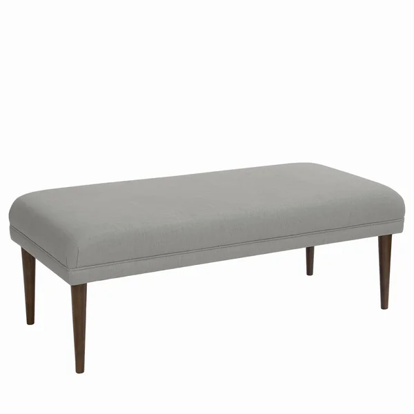 Skyline Furniture Bench in Velvet (White)