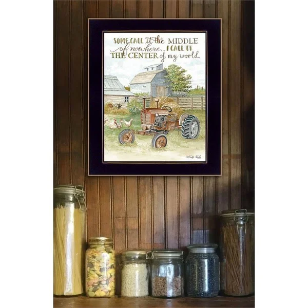 Trendy Decor 4U Center of My World by Cindy Jacobs Black Frame Wall Art