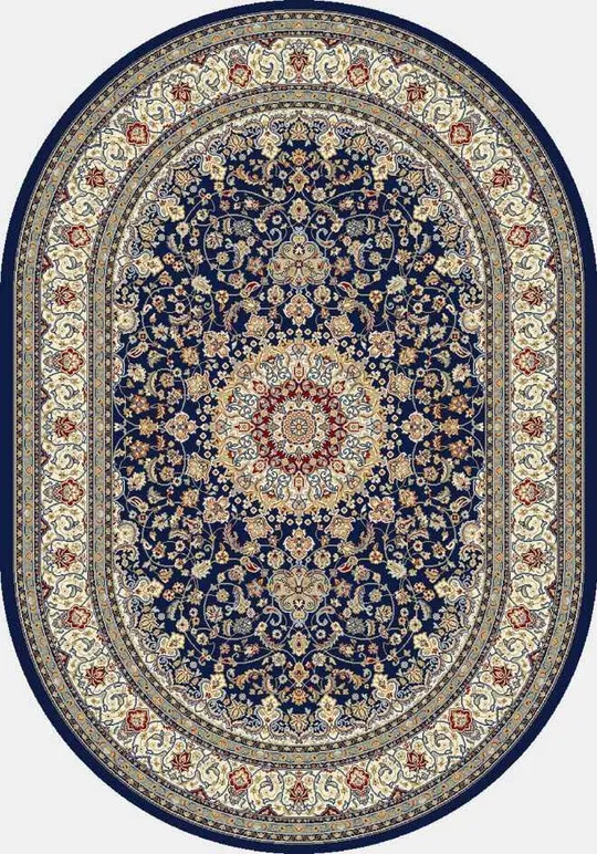 Dynamic Rugs Ancient Garden 57119 Rug, 7&10x22 Round, Grey/Cream
