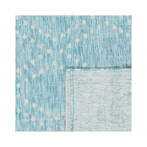 Safavieh Courtyard Perihan Indoor/ Outdoor Rug - 6&7x22 x 6&7x22 Square - Aqua/Grey