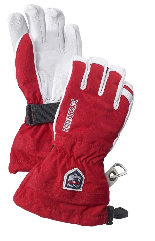Hestra Heli Ski Junior Glove - Kids& Red, 5
