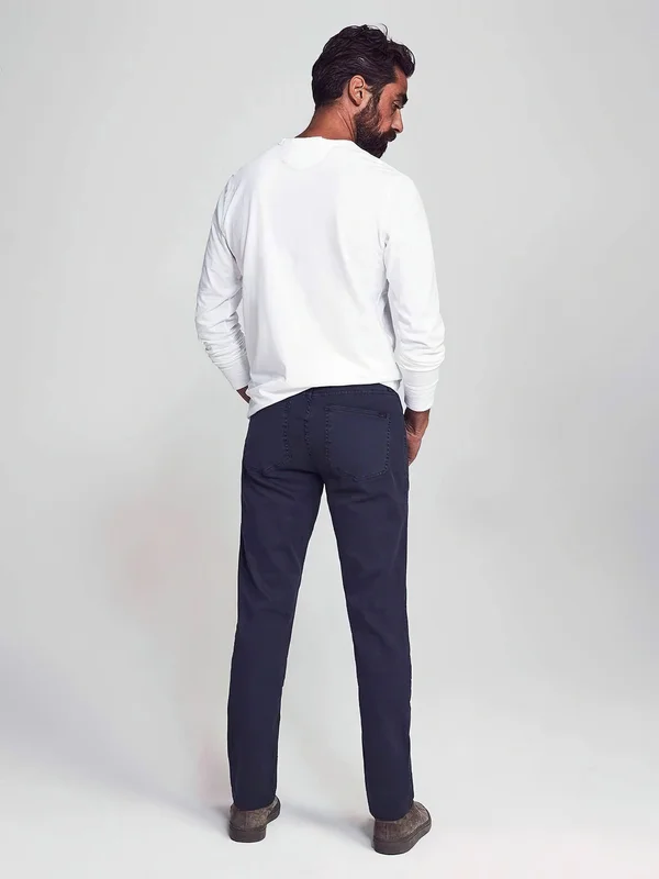 Faherty Men's Comfort Twill 5-Pocket 2.0 Pants - Navy, Size 28, Cotton