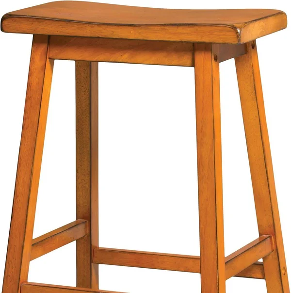 Acme Gaucho Counter-Height Stool - Antique Oak, Set of 2