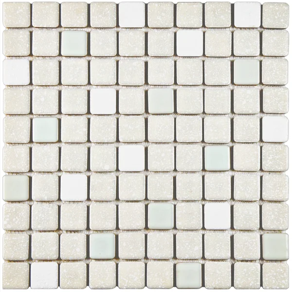SomerTile FKOSRR98 plethon Square Porcelain Floor and Wall Tile 11.75 inch x 11.75 inch Green/White/Beige