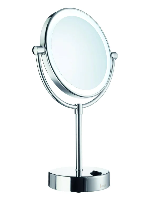 Smedbo Dual Lighted 2 Sided Make-Up Mirror in Polished Chrome Finish
