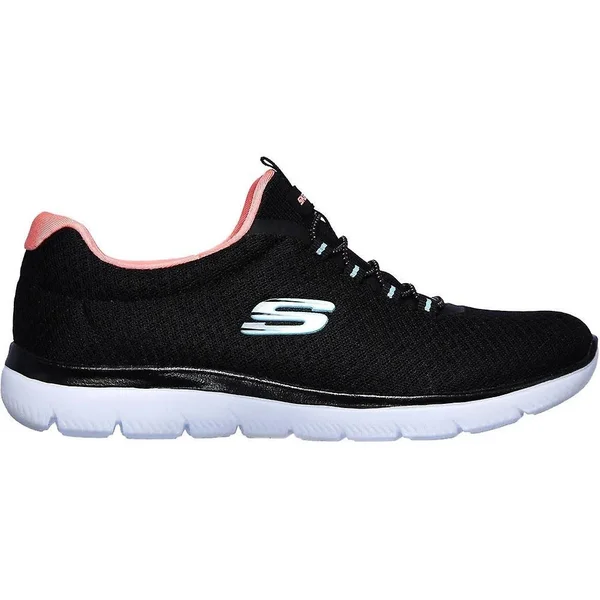 Skechers Women's Summits Sneaker - Black - Black/Pink