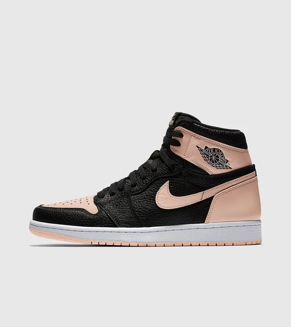 Nike Men's Air Jordan Retro 1 High OG Basketball Shoes - Pink/Black - Size 8.5