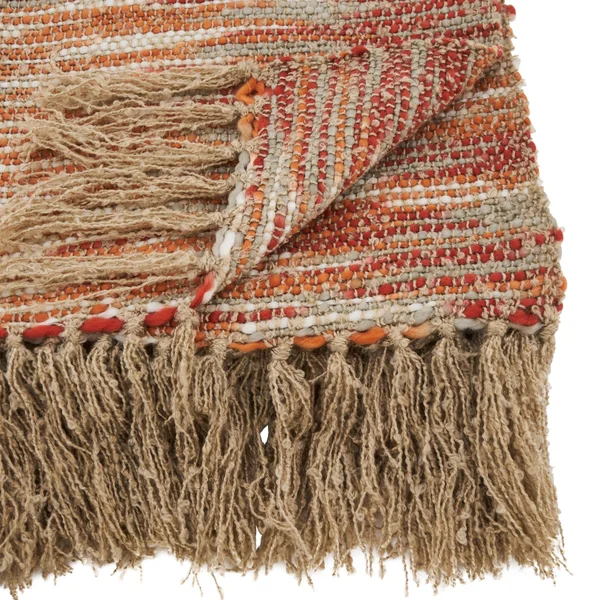 Saro Lifestyle Chindi Throw Blanket in Natural