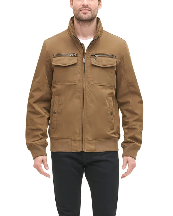 Tommy Hilfiger Transitional Jacket Men's Jacket Khaki : XX-Large