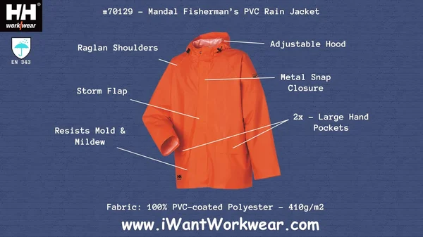 Helly Hansen Mandal Rain Jacket - Navy - XL